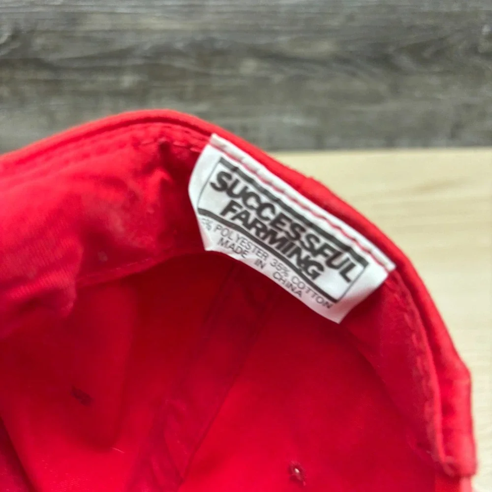 Vintage Successful Farming Hat Cap Snap Back Red Agriculture Farm Magazine Promo